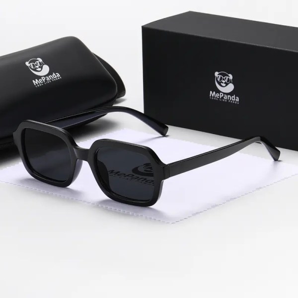 Women's Black Square Sunglasses