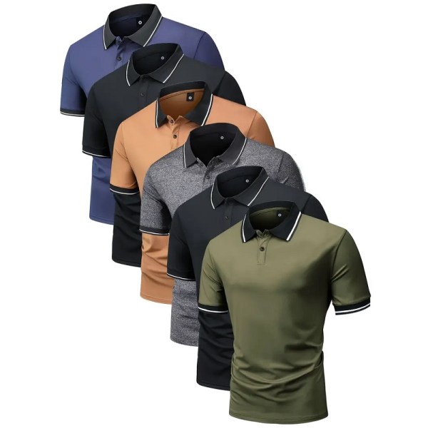 6-Pack Men's Summer Polo Shirts